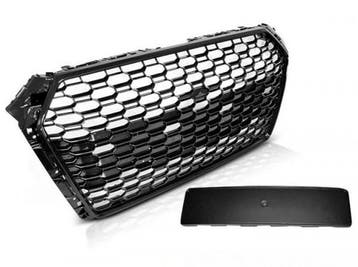 Grill Audi A4 B9 2015-2019 RS4 Look Glans Zwart PDC, Ophalen of Verzenden, Nieuw