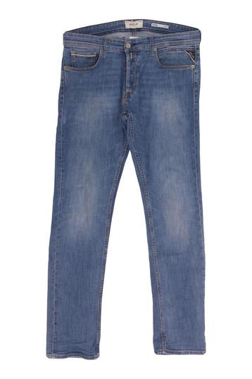 Replay Broek in maat W34 L34 Blauw, Kleding | Heren, Verzenden, Gedragen, Blauw, Replay