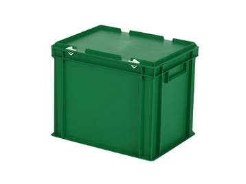 Stapelbak met deksel - 400 x 300 x H 335 mm (versterkte, Ophalen of Verzenden, Nieuw
