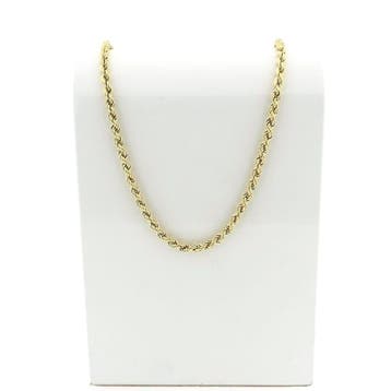 Gouden gedraaide schakelketting, Sieraden, Tassen en Uiterlijk, Kettingen, Ophalen of Verzenden, Gebruikt, Goud, Goud