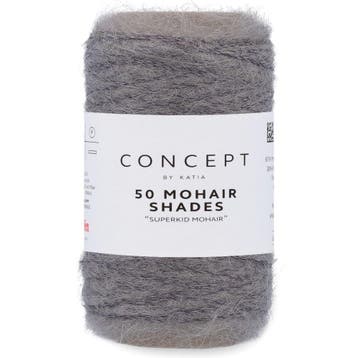 Katia Concept 50 Mohair Shades - 04 grijs - Mohair Garen, Hobby en Vrije tijd, Breien en Haken, Ophalen of Verzenden, Nieuw