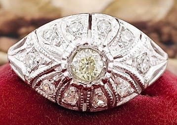 Ring Platina Diamant (Natuurlijk) - Diamant, Nieuw
