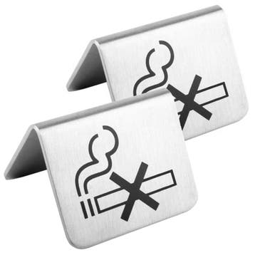 GGM Gastro | (6 stuks) Tafelbordje - Rookverbod - RVS - |, Verzenden, Nieuw, Bord(en)