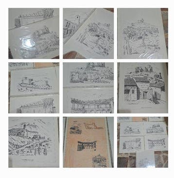 Collectie merkartikelen - Illustratieve afdruk - J. Ros
