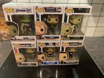 Funko - Funko Pop Hulk, Thor, Gravik, Kai, Ted Lasso, Jimmy