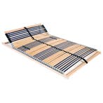 vidaXL Lattenbodem met 42 latten 7 zones 140x200 cm, Verzenden, 140 cm, 200 cm, Hout