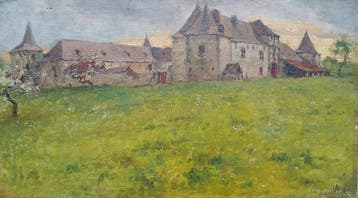 Leopold Muller (1879-1961) - Pondrome - feodale kasteelhoeve, Antiek en Kunst