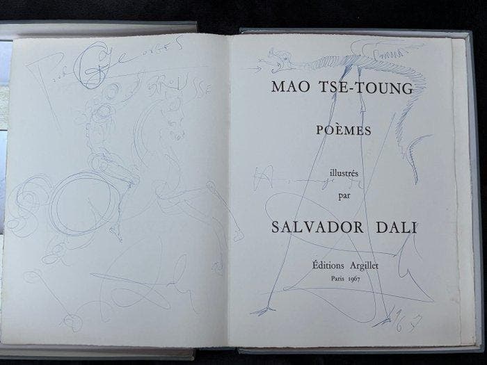 Signé ; Salvador Dalí / Mao Tse-Toung - Poèmes [amplio, Antiek en Kunst, Antiek | Boeken en Bijbels