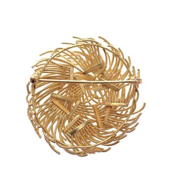 Vintage gouden fantasiebroche, Ophalen of Verzenden, Gebruikt, Goud, Goud