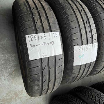 2 x Nexen 185-65-15 Zomerbanden 6mm, Gebruikt, 15 inch, Band(en), Personenwagen