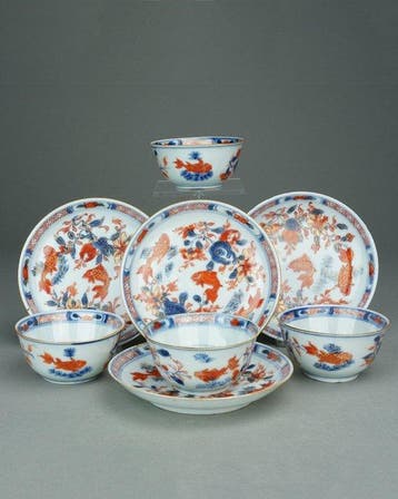 Cups and Saucers - Porselein - Imari & Carps - China -