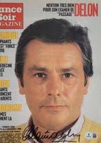 French Actor - Signed by Alain Delon - Autograph, Magazine, Nieuw