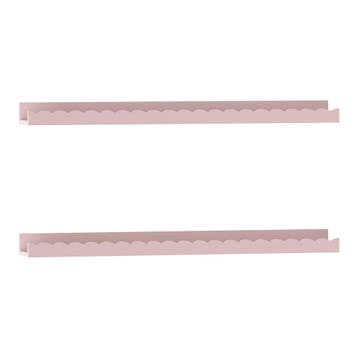 Wandplankenset Vestnes 2-delig 60x10x5 cm roze [en.casa], Verzenden, Nieuw
