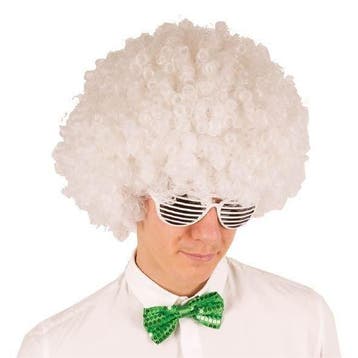 Pruik grote krullenbol wit, Kleding | Dames, Carnavalskleding en Feestkleding, Ophalen of Verzenden, Nieuw