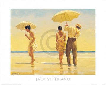 Kunstdruk Jack Vettriano - Mad Dogs 50x40cm, Verzenden, Nieuw