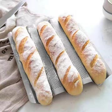 Baguette Bakvorm Antiaanbak – Geperforeerde Broodbakvorm, Verzenden, Nieuw