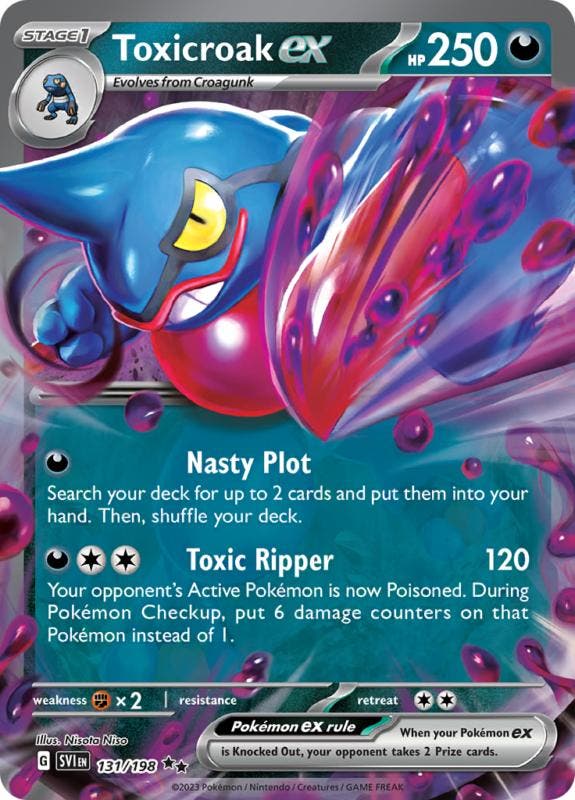 Toxicroak ex  (SVI 131), Hobby en Vrije tijd, Verzamelkaartspellen | Pokémon, Nieuw, Ophalen of Verzenden