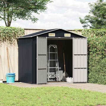 vidaXL Tuinschuur 205x129x183 cm gegalvaniseerd staal, Verzenden, Nieuw