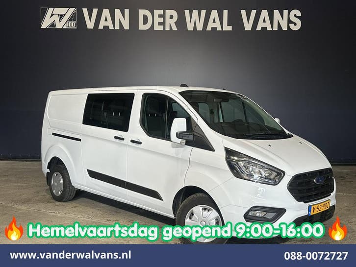 Ford Transit Custom | 2.0 TDCI 130pk L2H1 Dubbele Cabine, Auto's, Bestelauto's, Dealer onderhouden, Te koop, Handgeschakeld, Diesel