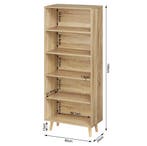 Nieuwe opbergkast te koop - Boekenkast in het eiken en wit, Huis en Inrichting, Verzenden, Nieuw, Met plank(en)