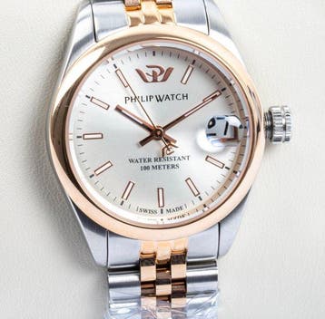 Philip Watch - Caribe Urban - Date - Silver/Rose gold -, Nieuw