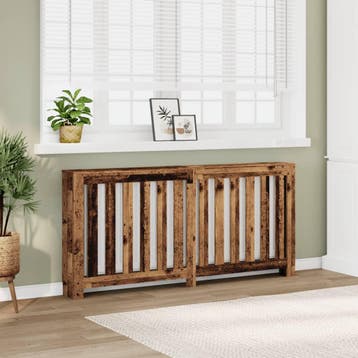 vidaXL Radiatorafdekking Oud hout 175 x 20 x 82 cm Bewerkt, Doe-het-zelf en Verbouw, Verzenden, Nieuw