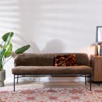 50% Korting: Eetkamerbank Momo chenille mocha 185 cm, Ophalen, Zo goed als nieuw, Bruin