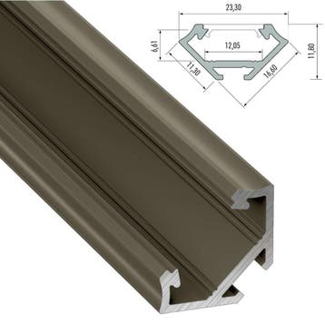 Hoek LED Strip Profiel Zwart | Tot 2 meter leverbaar, Ophalen of Verzenden, Nieuw