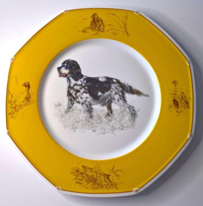 Hermès - Schotel - Chiens Courants & Chiens DArret -, Antiek en Kunst, Antiek | Glas en Kristal