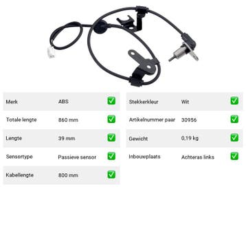 ABS-sensor Mazda Premacy 1.9 (CP) Van 1999-07 tot 2005-03 -, Verzenden, Nieuw, Mazda
