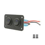 Inbouwschakelaars met bevestigingsplaat - 2 knoppen - 12V, Ophalen of Verzenden, Nieuw, Schakelaar