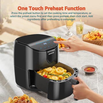 Airfryer - heteluchtfriteuse - 4L - 1500W - Zwart, Verzenden, Zo goed als nieuw