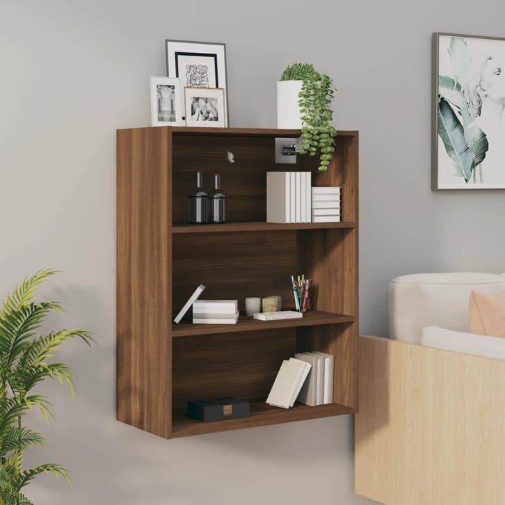 vidaXL Hangkast 69,5x32,5x90 cm bruin eikenkleur, Huis en Inrichting, Kasten | Buffetkasten, 25 tot 50 cm, Nieuw, Overige houtsoorten