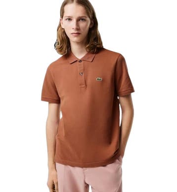 2dekans | Lacoste Petit Piqué Polo Slim Fit – Bruin – Maat, Kleding | Heren, Polo's, Ophalen of Verzenden, Zo goed als nieuw, Bruin