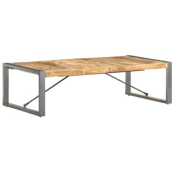 vidaXL Salontafel 140x70x40 cm ruw mangohout, Huis en Inrichting, Tafels | Salontafels, 100 tot 150 cm, Verzenden, Nieuw, 50 tot 100 cm