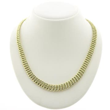 Gouden fantasie schakelcollier (Ketting), Ophalen of Verzenden, Gebruikt, Goud, Goud