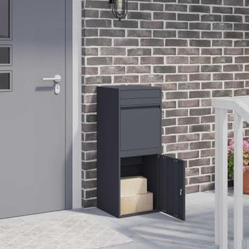 vidaXL Pakket inwerp box met opslag Antraciet 41 x 38 x 103, Verzenden, Nieuw