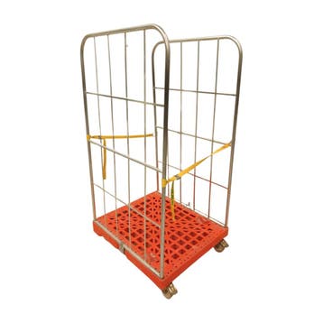 Rolcontainer 800x710x153 mm, 2 hekken, oranje, gebruikt -, Ophalen of Verzenden, Overige typen, Emtrade NL