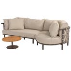 Ezra chaise longue organische loungeset 3 delig teak terre, Ophalen of Verzenden, Nieuw