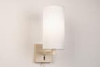 Rietveld Wandlampen - Wit, Beige, Zand - Stof, Metaal, Verzenden, Nieuw