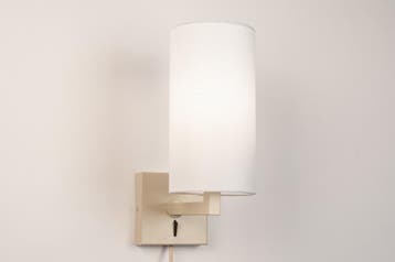 Rietveld Wandlampen - Wit, Beige, Zand - Stof, Metaal, Verzenden, Nieuw
