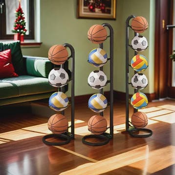 Zwarte Metalen Sportbal Organizer - Multifunctioneel Rek voo, Verzenden, Nieuw