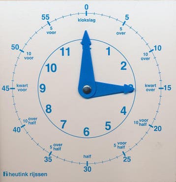 Houten klokje rood/groen of blauw 15 x 15 cm (zie opm), Verzenden, Nieuw