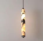 Luxe Zwarte Natuursteen Hanglamp – Cilinder Design met LED, Verzenden, Nieuw