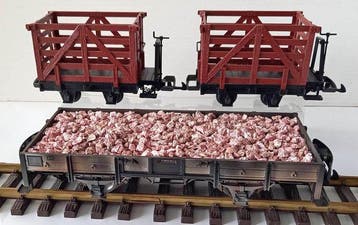 LGB G - Modeltrein goederenwagon (3) - Beladen bakwagen en 2, Hobby en Vrije tijd, Modeltreinen | Overige schalen, Nieuw