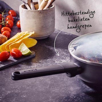 Brabantia VANTA Hapjespan met Glazen deksel - Ø 24 cm –, Verzenden, Nieuw