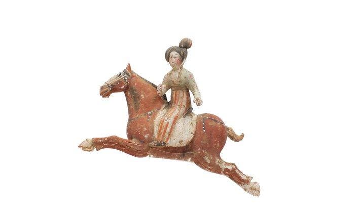 Oud Chinees, Tang-dynastie Terracotta Zeldzame beschilderde, Verzamelen, Mineralen en Fossielen