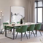 Eetkamerstoel Marilyn fluweellook, zwarte stoelpoten - donke, Huis en Inrichting, Stoelen, Verzenden, Nieuw