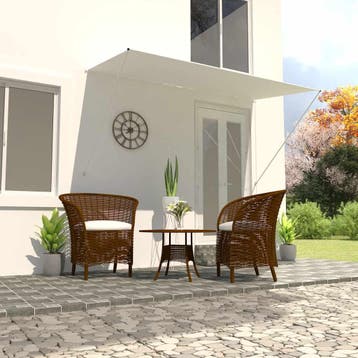 vidaXL Luifel uittrekbaar 250x150 cm crème, Verzenden, Nieuw