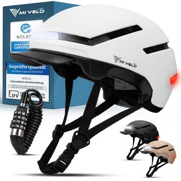 2dekans | MiVelo Nova fietshelm - wit maat M 54-58 cm - led, Ophalen of Verzenden, Zo goed als nieuw, MIVELO